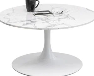Sohvapöydät>KARE Design Schickeria Marble Sohvapöytä Valkoinen Ø80cm