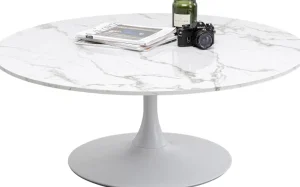 Sohvapöydät>KARE Design Schickeria Marble Sohvapöytä Valkoinen Ø110cm