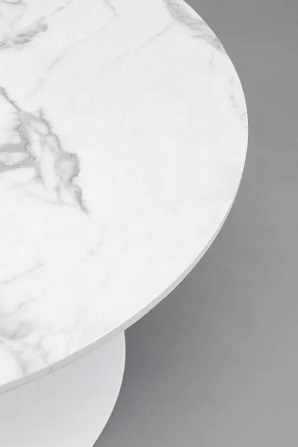 Sohvapöydät>KARE Design Schickeria Marble Sohvapöytä Valkoinen Ø80cm