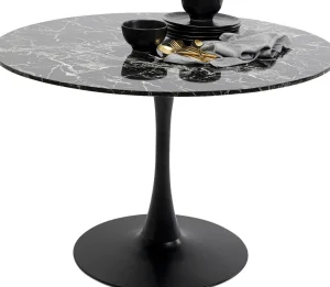 Pöydät>KARE Design Schickeria Pyöreä Pöytä - Marmorikuvioitu, Musta Ø110cm