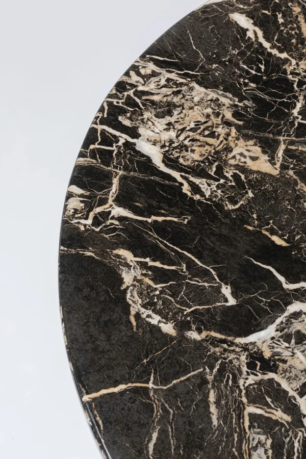 Pöydät>KARE Design Schickeria Pyöreä Pöytä - Marmorikuvioitu, Musta Ø80cm