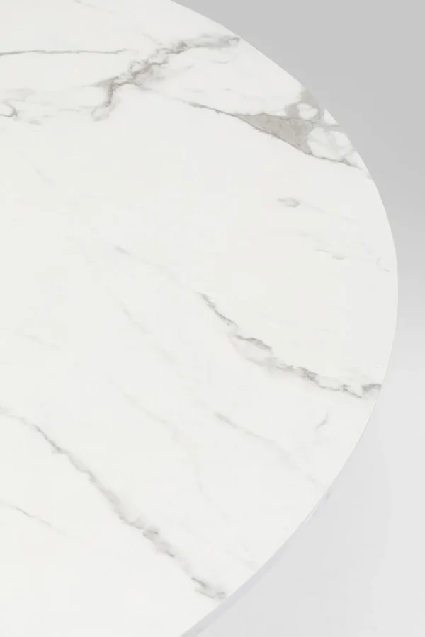 Pöydät>KARE Design Schickeria Pyöreä Pöytä - Marmorikuvioitu, Valkoinen Ø110cm