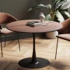 Pöydät>KARE Design Schickeria Pyöreä Ruokapöytä- Pähkinäpinnoite, Musta Ø110cm