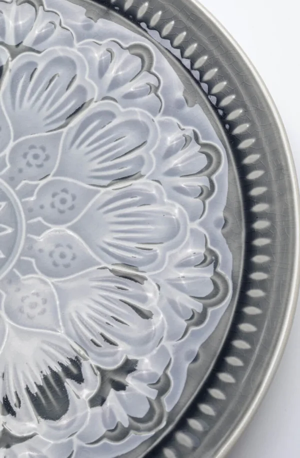 Lautaset>KARE Design Sicilia Mandala Grey Lautanen Ø27cm