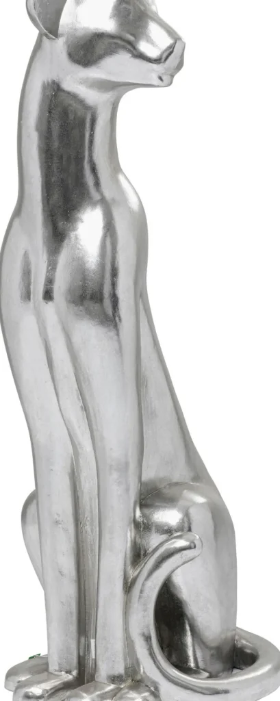 Jalalliset Koriste-Esineet>KARE Design Sitting Leopard Leopardi Koriste-esine, Hopea 150cm