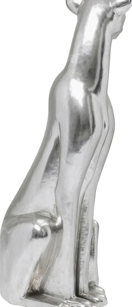 Jalalliset Koriste-Esineet>KARE Design Sitting Leopard Leopardi Koriste-esine, Hopea 150cm