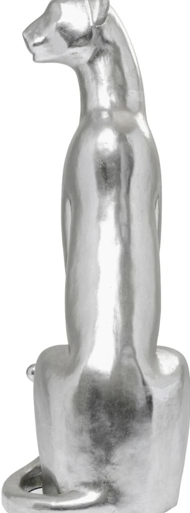 Jalalliset Koriste-Esineet>KARE Design Sitting Leopard Leopardi Koriste-esine, Hopea 150cm