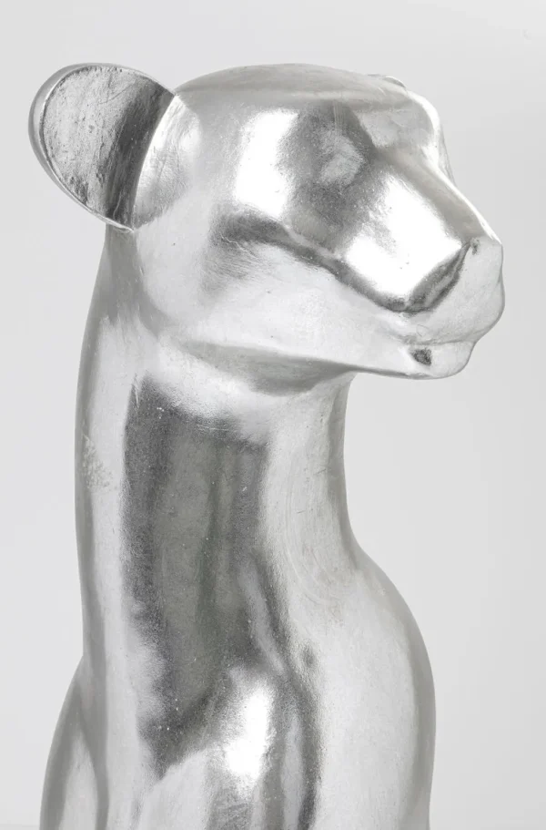 Jalalliset Koriste-Esineet>KARE Design Sitting Leopard Leopardi Koriste-esine, Hopea 150cm