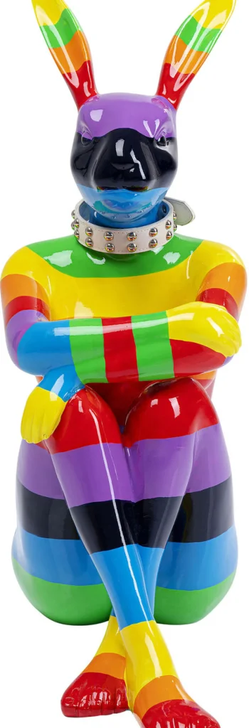 Jalalliset Koriste-Esineet>KARE Design Sitting Rabbit Rainbow Pupu, Jänis Koriste-esine 80cm