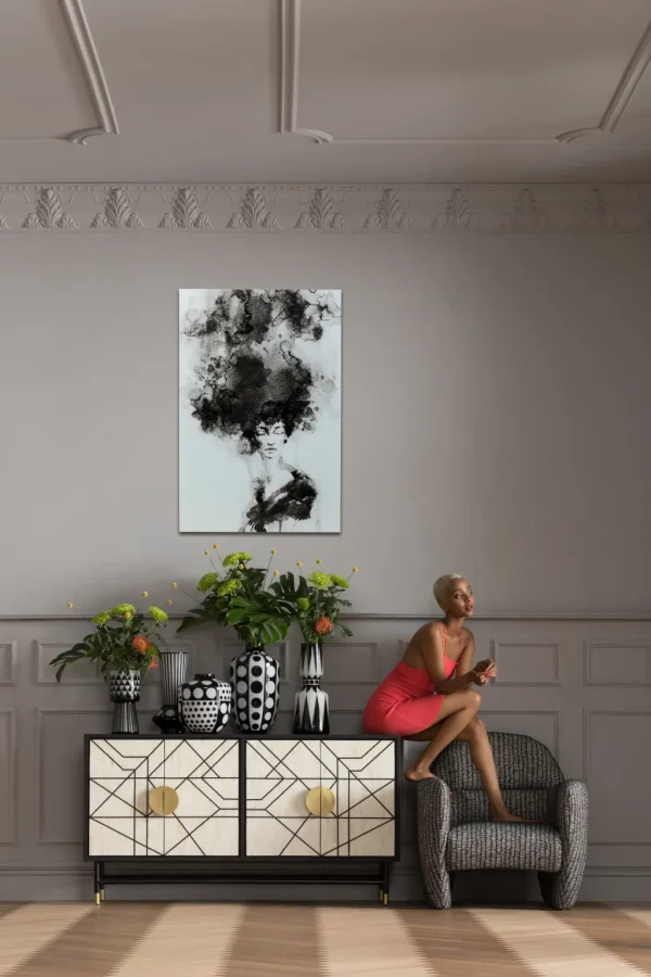 Taulut>KARE Design Smokey Hair Lasitaulu 100x150cm