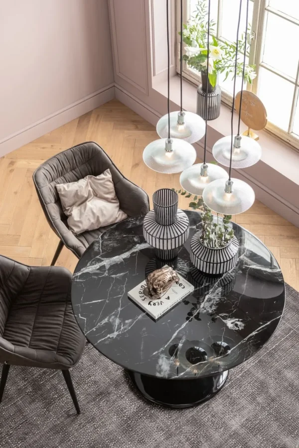 Pöydät>KARE Design Solo Marble Pöytä, Musta Ø110cm