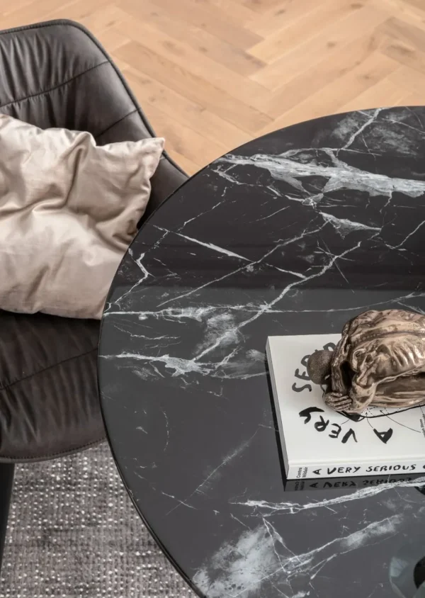 Pöydät>KARE Design Solo Marble Pöytä, Musta Ø110cm
