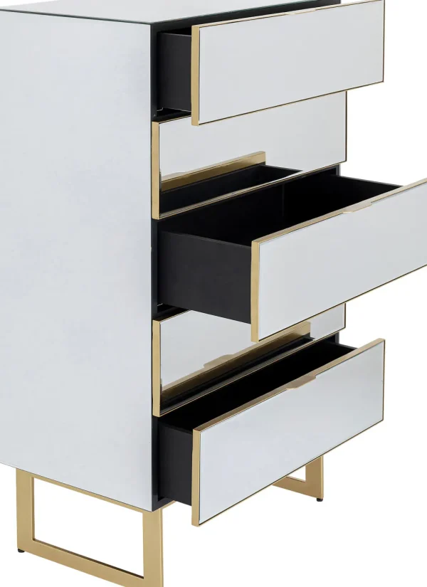 Senkit | Lipastot>KARE Design Soran Lipasto 5 Laatikkoa Kulta 65x114cm