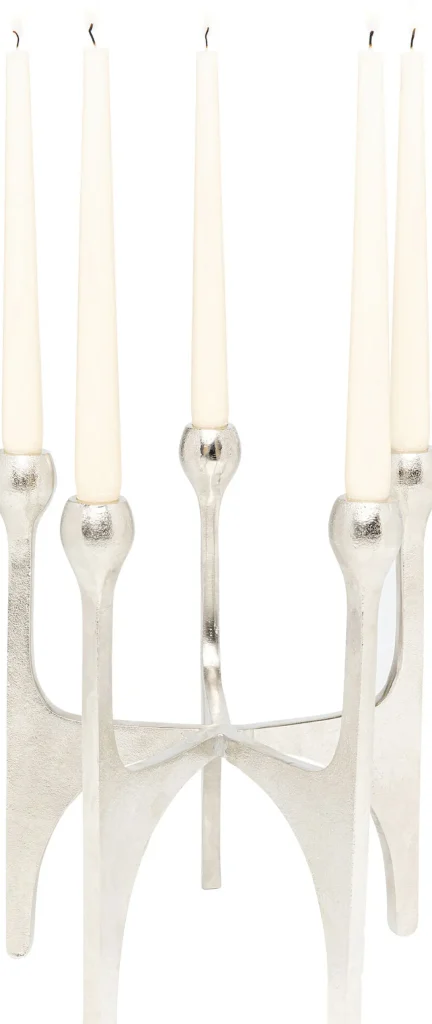 Lyhdyt | Kynttilänjalat>KARE Design Stacky Silver Kynttilänjalka, Hopea 31cm