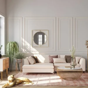Peilit>KARE Design Stanford Frame Peili, Kulta Ø90cm