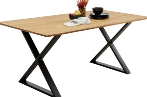 Pöydät>KARE Design Symphony Ruokapöytä - Tammi, Ristikkojalka Musta 180x90cm