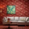 Taulut | Olohuone>KARE Design Top View Green Kehystetty Taulu 100x100cm