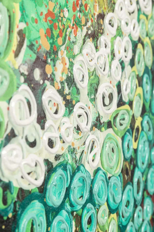 Taulut | Olohuone>KARE Design Top View Green Kehystetty Taulu 100x100cm