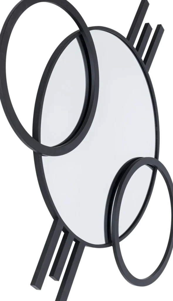 Peilit>KARE Design Triple Circle Seinäpeili, Musta 124x119cm