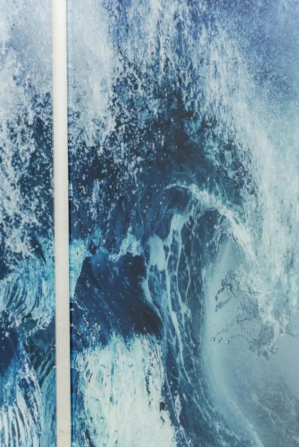 Taulut>KARE Design Triptychon Wave Aallot Lasitaulu (3/osaa)