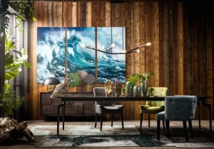 Taulut>KARE Design Triptychon Wave Aallot Lasitaulu (3/osaa)