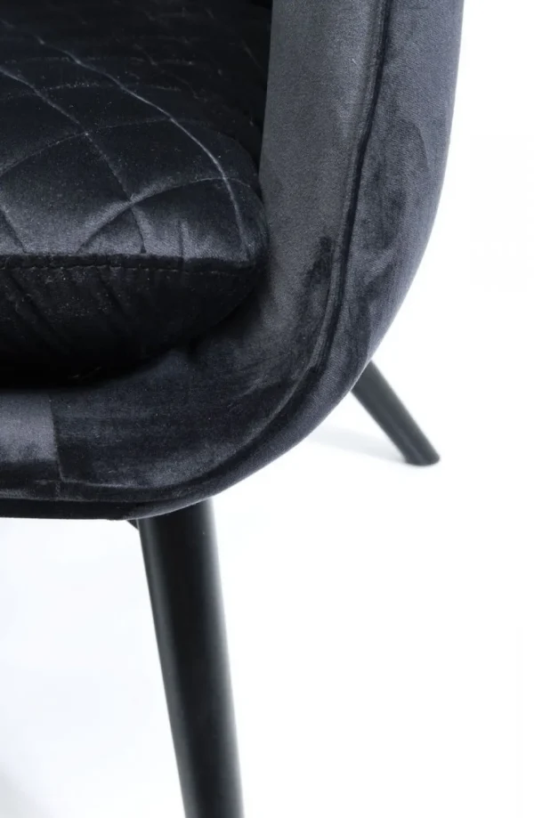Nojatuolit>KARE Design Tudor Nojatuoli, Samettia, Musta