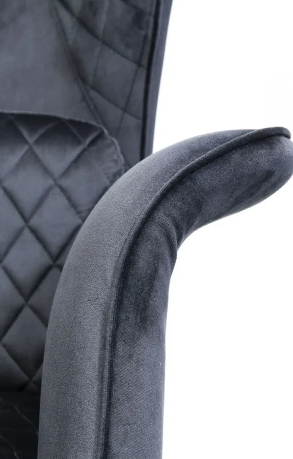 Nojatuolit>KARE Design Tudor Nojatuoli, Samettia, Musta