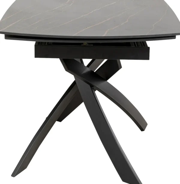Pöydät>KARE Design Twist Jatkettava Ruokapöytä - Musta 120(30+30)x90cm