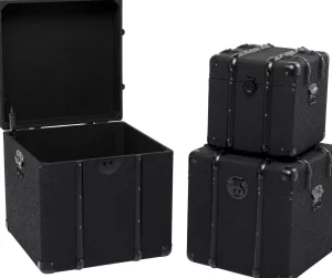 Senkit | Olohuone>KARE Design Voyage Säilytyslaatikot Musta (3/Setti)