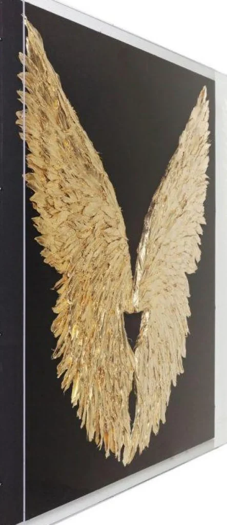 Seinäkoristeet>KARE Design Wings Siivet Seinäkoriste- Kulta, Musta 120x120cm