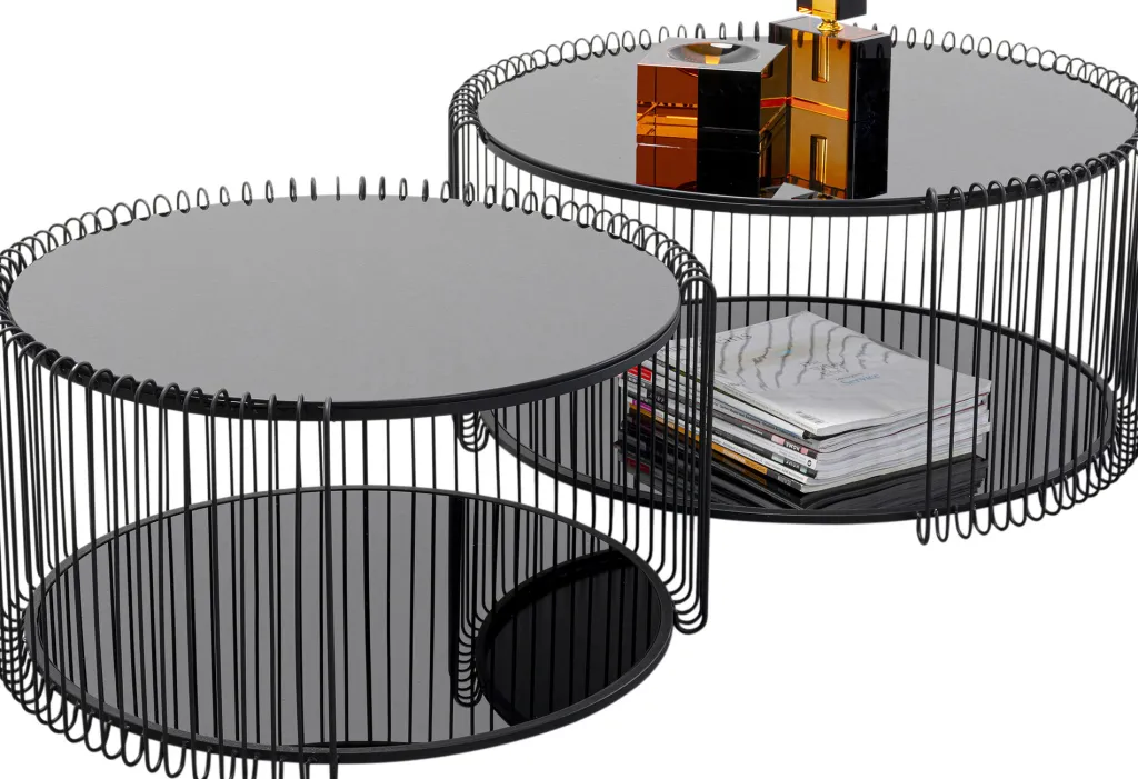 wire_double_black_sohvapyt_lasia_ja_metallia_musta_setti_1.webp Sohvapöydät | Olohuone>KARE Design Wire Double Black Sohvapöytä Lasia Ja Metallia Musta (2/Setti)