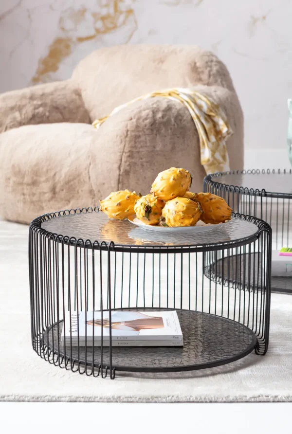 Sohvapöydät>KARE Design Wire Double Bubble Sohvapöytä Musta (2/Setti)