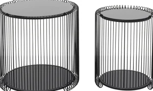 Sohvapöydät>KARE Design Wire Double Sivupöytä, Musta (2/Setti)