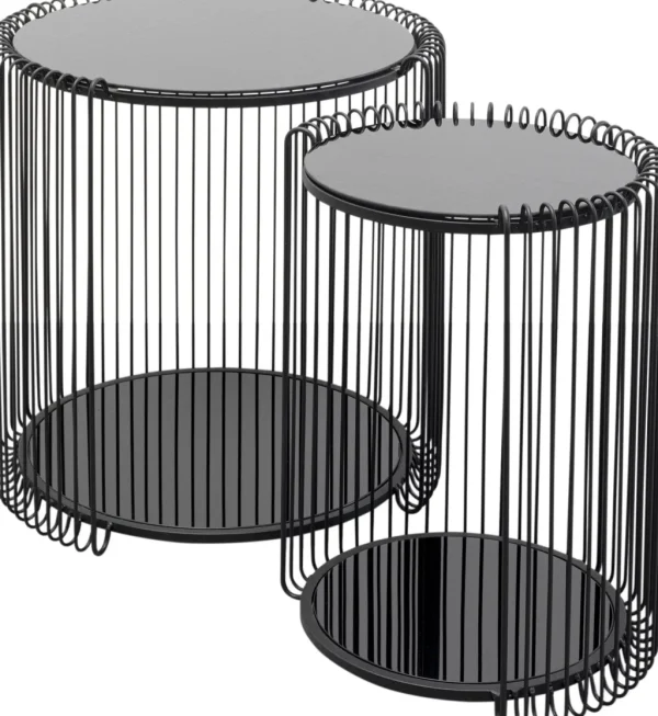 Sohvapöydät>KARE Design Wire Double Sivupöytä, Musta (2/Setti)