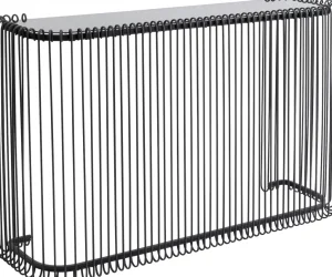 Konsolipöydät Ja Sivupöydät>KARE Design Wire Konsolipöytä - Lasi, Musta 142x89cm