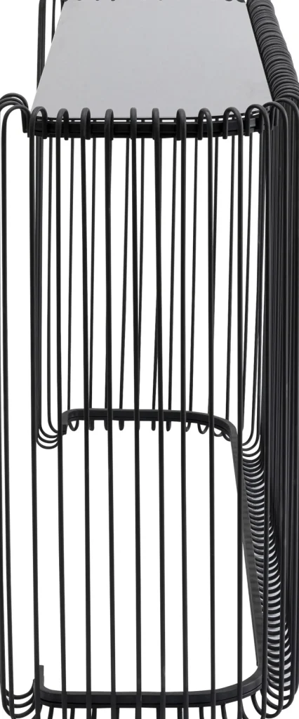 Konsolipöydät Ja Sivupöydät>KARE Design Wire Konsolipöytä - Lasi, Musta 142x89cm