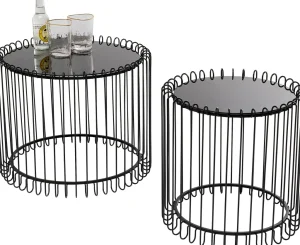 Sohvapöydät>KARE Design Wire Live Sohvapöytä, Musta (2/Setti)