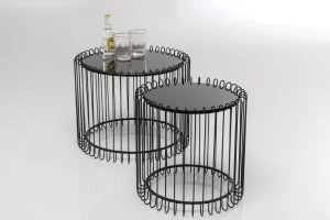 Sohvapöydät>KARE Design Wire Live Sohvapöytä, Musta (2/Setti)