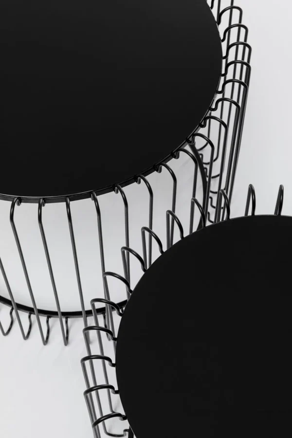 Sohvapöydät>KARE Design Wire Live Sohvapöytä, Musta (2/Setti)