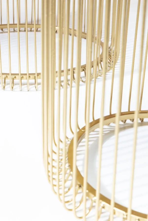 Sohvapöydät | Olohuone>KARE Design Wire Sivupöytä, Messinki (2/Setti)