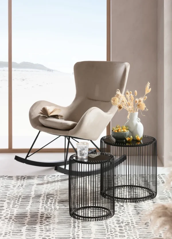 Sohvapöydät>KARE Design Wire Sivupöytä, Musta Ø44cm (2/Setti)