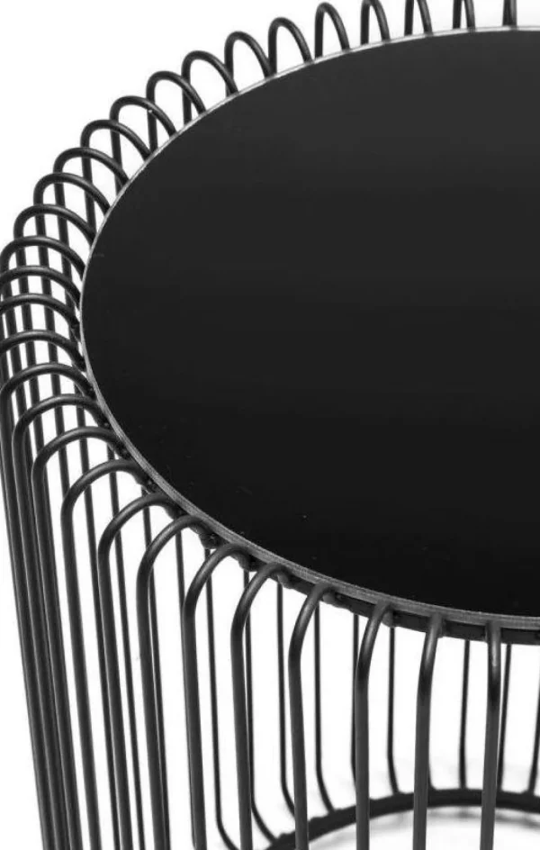 Sohvapöydät>KARE Design Wire Sivupöytä, Musta Ø44cm (2/Setti)