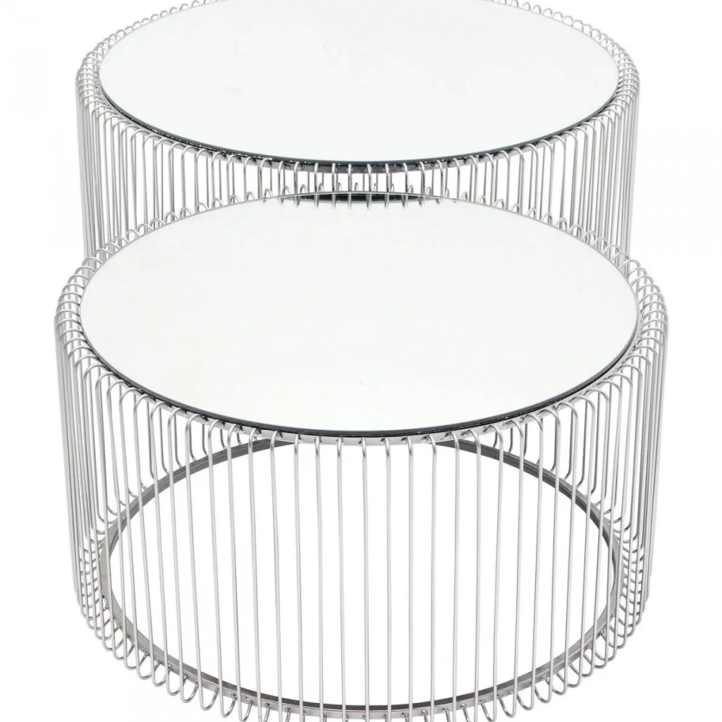 wire_sohvapyt_hopea_setti_2.webp Sohvapöydät>KARE Design Wire Sohvapöytä Hopea (2/Setti)