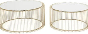 Sohvapöydät | Olohuone>KARE Design Wire Sohvapöytä, Messinki (2/Setti)